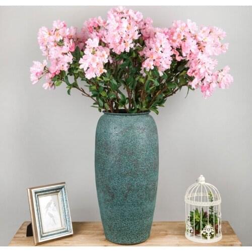 Crape Myrtle Silk Hydrangea Flower Artificial Simulation Wedding Decoration Flower DIY Party Window Backgroud Home Decoration