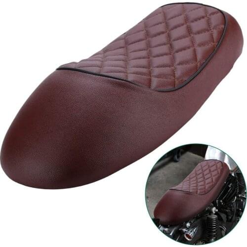 Motorcycle Seat Saddle Vintage Hump Motorcycle Seat Retro Scramble Cafe Racer Seat Flat For Honda Yamaha KAWASAKI SUZUKI BMW