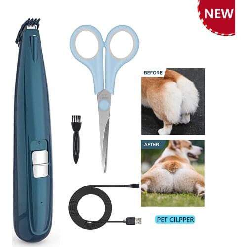 USB Dog Grooming Clippers Cordless Cat & Small Dogs Clipper Low Noise Electric Pet Trimmer for Trimming The Hair Around Paws