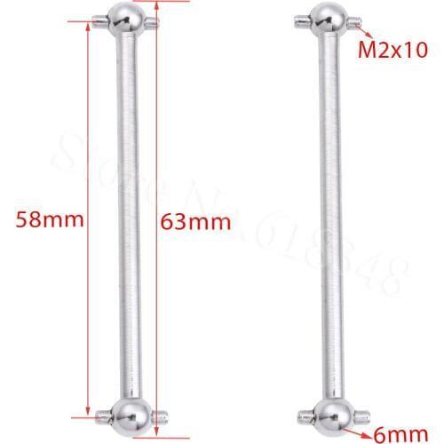 HSP 08061 Dogbone 63mm Drive Shaft 2P For RC 1:10th Monster Truck Parts 94188