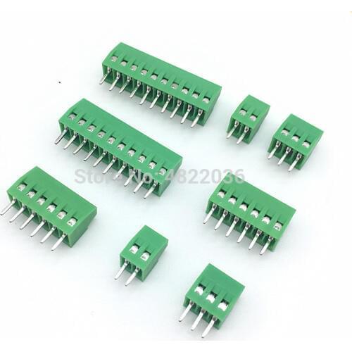 50pcs KF128 2.54mm PCB Mini Screw Terminal Block KF128-2.54 2P 3P 4P 5P 6P 7P 8P 9P 10P 12P 14P 16P Splice Terminal KF120-2.54