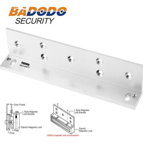 BADODO L Style Mounting Bracket Stent for Electric Magnetic /Electromagnetic Lock 180KG 350lbs Holding Force For Access Control