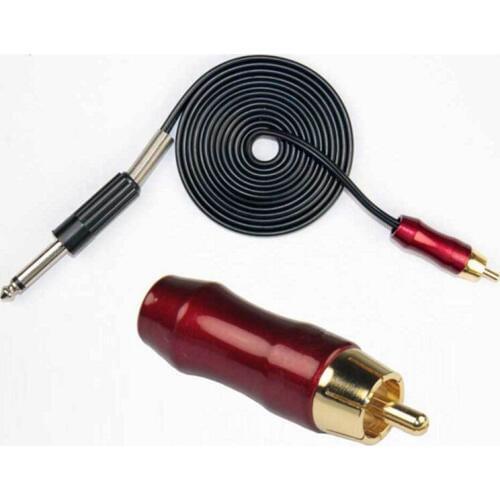 High Quality Flexible Silicone 6 Feet Tattoo Machine RCA Cord For Tattoo Power Supply wholesale