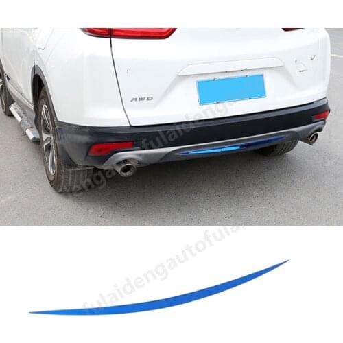 1pcs For Honda CRV 2017-2019 Blue/Black/Silver titanium rear Bumper Lower Grille Cover Trim Car Styling Accessories