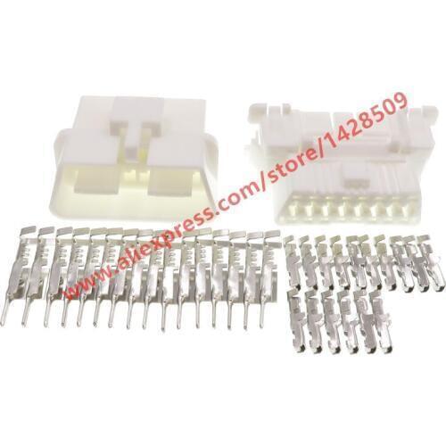 10 Sets 16 Pin Automotive OBD Connector Diagnostic Socket Female Male Plug For Toyota 179631-1