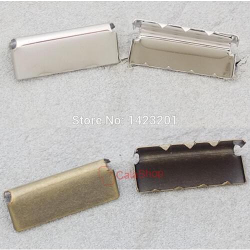 100 pcs / Lot 1" 25mm Nickel Belt Buckle End Tip for Webbing Tag Bag Nickel Bronze choice F171F3 F171C16