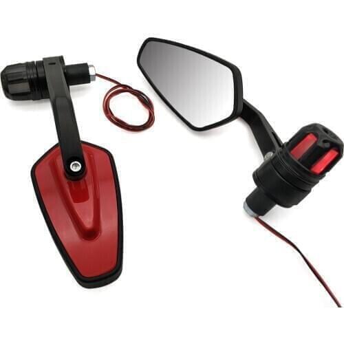 22mm Universal Motorcycle Mirror with signal light End Side Rearview Mirror for Suzuki SV1000 TL1000 DL650 GSR600 GSR750 GSXS750