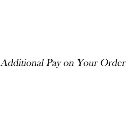 Additional payment of your order