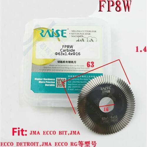 Raise Face Milling Cutter FP8W Tungsten Steel Side Milling Cutter For JMA ECCO Key Duplicating Machines Cutting Key