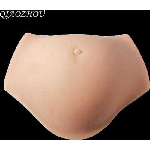 2-4 month 1500g Beige or White silicone False pregnancy silicone artificiel fake Belly artificial vagina protesis bump tummy