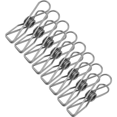Quality 80pcs Stainless Steel Clothes Pins, Utility Clips Hooks Clothesline Clip 2.2inch for Outdoor Indoor Drying Home Laundry