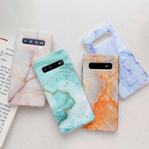 Classic Marble Pattern Phone Case For Samsung S7 S7plus S8 S8plus S9 S9plus S10 S10plus S10e Soft Phone Cover