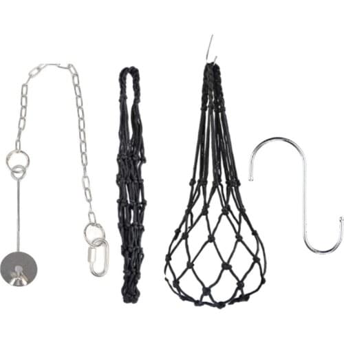 Chicken Cabbage Feeder Treat Feeding Tools Rope&Metal Hanging Feeder for Parrot/Bird/Duck