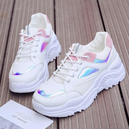 Women Casual Shoes Platform Sneakers Women Trainners White Sneakers Breathable Mesh Women Shoes Tenis Feminino Basket Femme