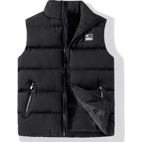 New autumn and winter down cotton mens cotton padded jacket stand collar casual cotton waistcoat loose thickening fashion