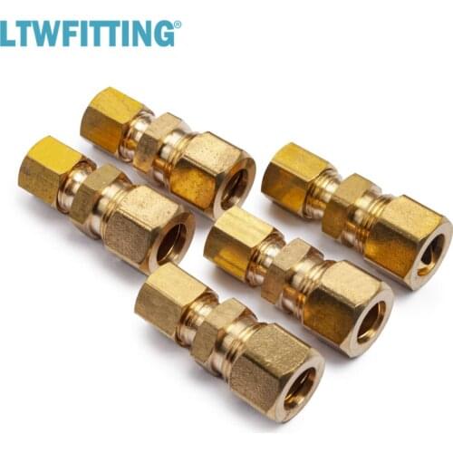 LTWFITTING 3/8" OD x 1/4" OD Compression Reducing Union,BRASS COMPRESSION FITTING