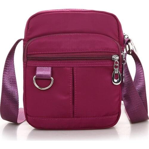 Fashion Womens Crossbody Bag Waterproof Nylon Plaid Small Shoulder Messenger Bags Casual Lady Handbag Purse Travel Tote Pocket