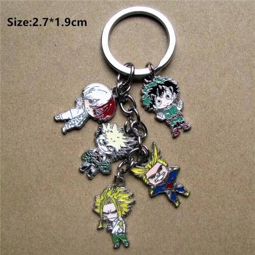 My Hero Academia Keychain Metal Key Chain Pendant Anime Accessories Cartoon Key Ring
