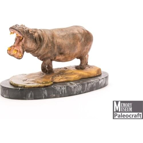 Memory Museum x Paleocraft 1/15 Hippopotamus Statue Hippo Animal Model Decor Model Collection Adults Toy Gift