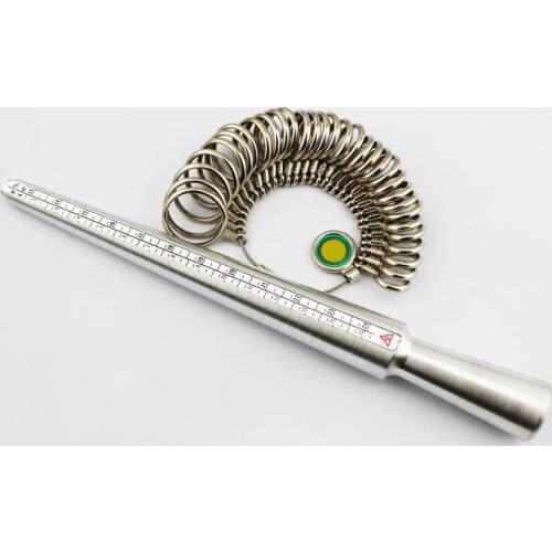 Jewelry ring set measuring tool size measuring device mandrel stick finger gauge ring measuring size ring: inner about 11~22 mm