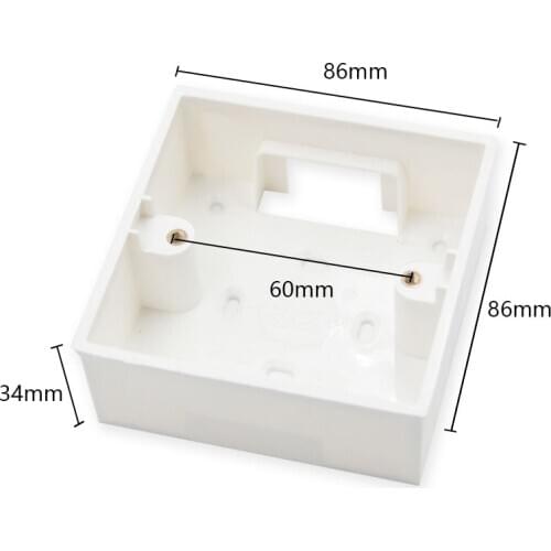 High Quality External Mounting Wall Mount Switch Junction Box 86*86*34mm for 86mm*86mm Standard Switches and Sockets Apply