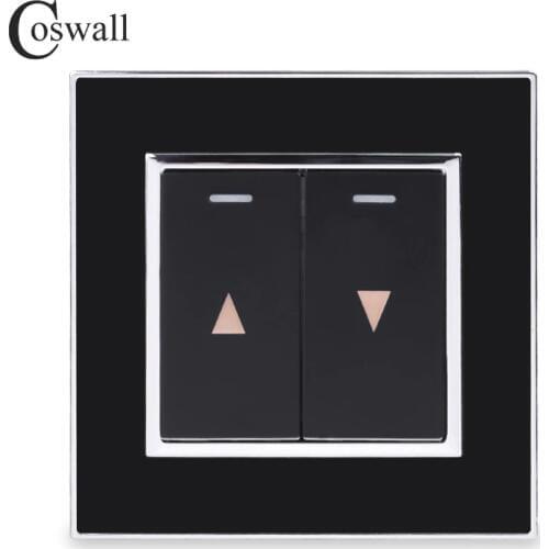 Coswall Curtain Switch Wall Switch For Electric Curtain Lifting Equipment Acrylic Panel A1 Series