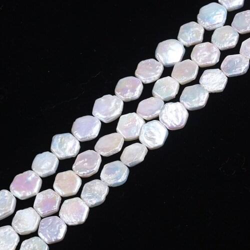 Natural baroque freshwater pearls hexagonal shaped beads DIY jewelry