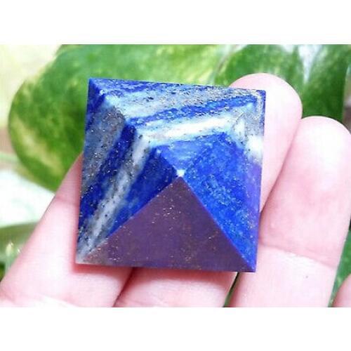 NATURAL Lapis Lazuli quartz crystal Pyramid healing