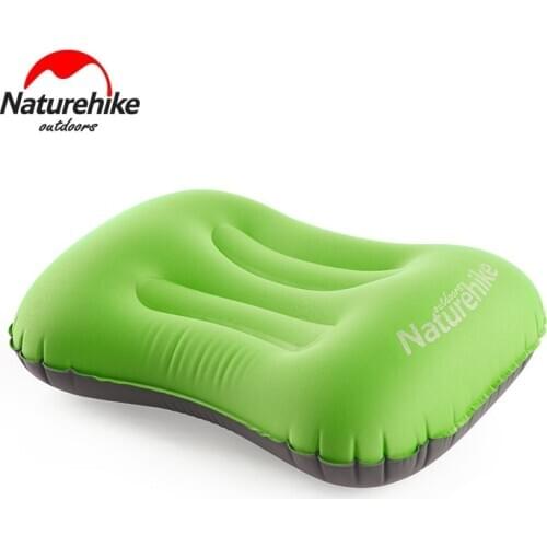 Naturehike Hand Press Inflatable Pillows With Cover Air Soft Cushion Compressible Compact Pillows Neck Support NH18B020-T