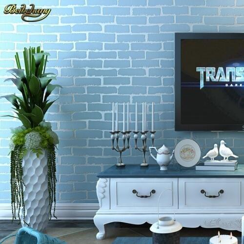 Beibehang Mediterranean brick pattern non - woven wallpapers living room TV background clothing store hotel decoration wallpaper