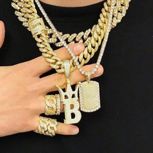 Iced Out Bling Square Pendant Necklace For Men Women 2021 New Fashion Geometric 5A Cubic Zircon Paved Necklace Hip Hop Jewelry