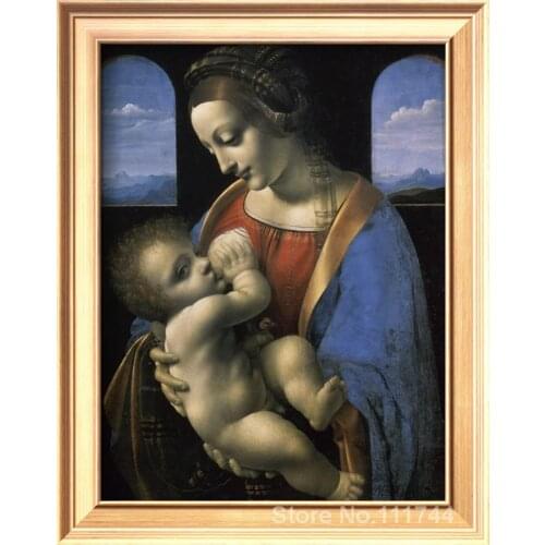 Portrait art Madonna Littad Leonardo Da Vinci paintings for sale High quality Hand painted