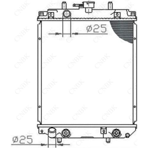 Radiator for Dafa Daihatsu MAX-L950 L960s MIRA-710S Aluminum-Plastic Water Tank Radiator and All Aluminum