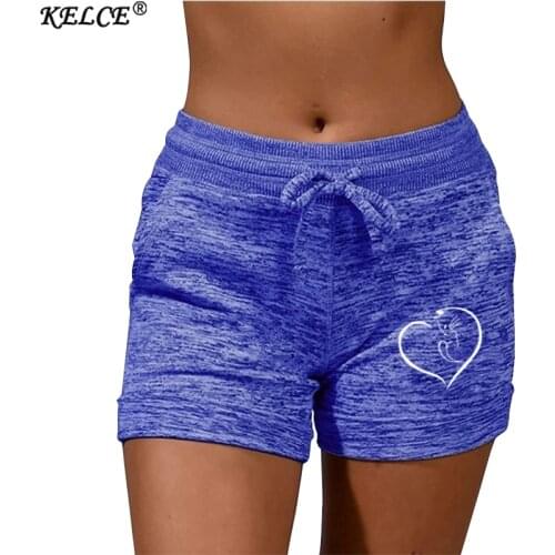 New Fashion Summer Women Shorts Love Cat Print Elastic Low Waist Lady Sexy Beach Fitness Sweatpants Female Plus Size Shorts