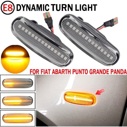 2pcs For Fiat Stilo Hatchback (192) 2001.10-2006.11 LED Dynamic Turn Signal Light Flowing Water Side Marker Indicator Light