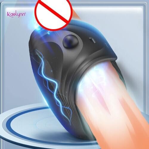 Penis Trainer Male Masturbator Vibrator Sex Toys For Men Delay Ejaculation Glans Stimulate Penis Massage Vibrating Adult Toys