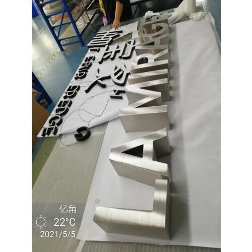 Outdoor Metal Letter Signage stainless steel Alphabet Customized for building Decoration