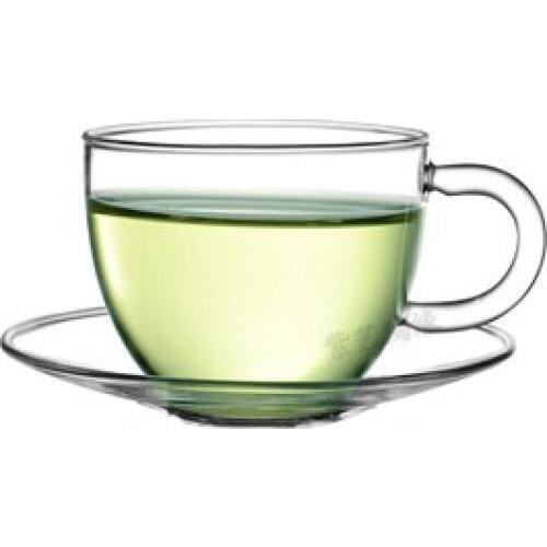 The thickening of heat-resistant glass tea set tea cup with a small dish take tea cup of coffee cup glass