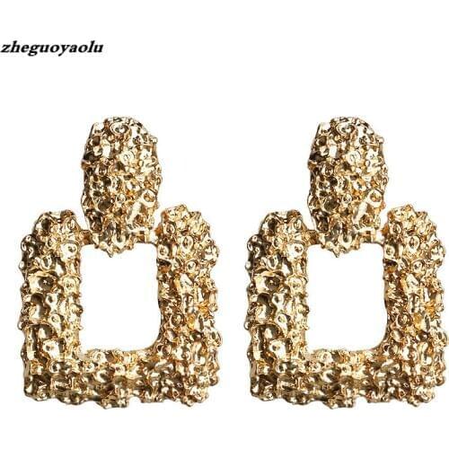 Fashion Statement Earrings 2018 Big Geometric Earrings For Women Hanging Dangle Earrings Drop Earring Modern Jewelry Oorbellen