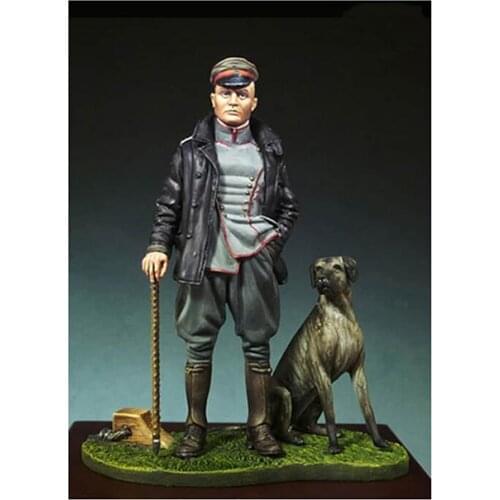 1/32 54MM ancient Red Baron & dog (WITH BASE ) Resin figure Model kits Miniature gk Unassembly Unpainted