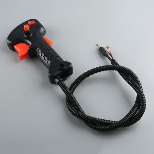1X Brush Cutter Grass Trimmer Right Handle Switch with Throttle Trigger Cable For 43CC 52CC Brush Cutter Petrol/Gas Power