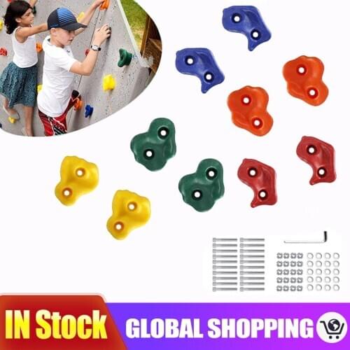 10 pcs Climbing Frame Rock Climbing Wall Stones Hand Feet Holds Grip Hardware Kits Kids Toys Childrens Supplies Climb Wall
