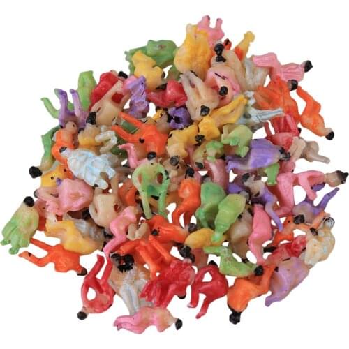100PCS 1:150 Model Diorama Painted Seated People Park Figures Passenger