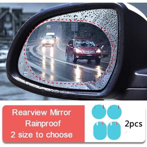 2PCS Car Rearview Mirror Protective Film Anti Fog Window Clear Rainproof Rear View Mirror Protective Soft Film Auto Accessories
