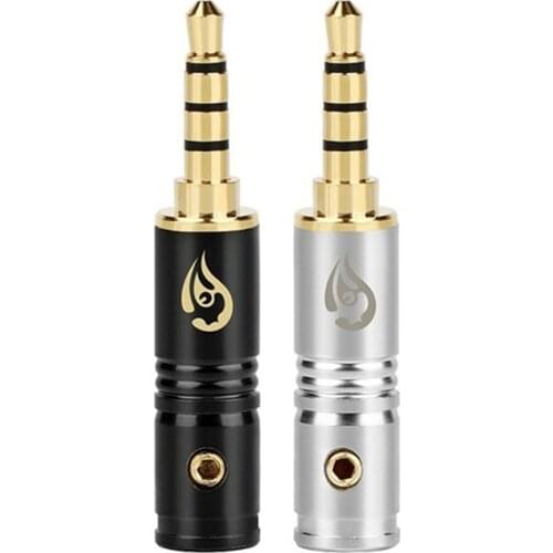 2/6/20/50pcs 3.5mm Jack 4 Poles Solder Audio Plug HiFi Earphone Adapter Gold Plated 3.5 mm Connector 6.0mm Wire Hole 43mm Length