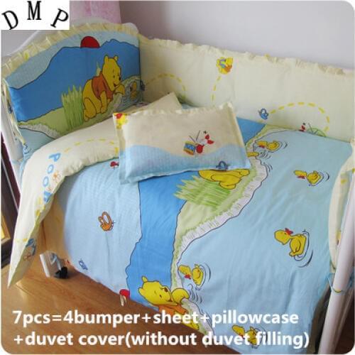 6/7pcs baby bedding pieces set cot bedding paracolpi lettino cosas para bebe ,120*60/120*70cm
