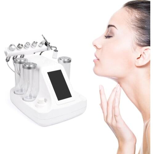 6 in 1 Hydra Dermabrasion Peel Clean Skin Care BIO Light RF Vacuum Face Cleaning Hydro Water Oxygen Jet Peel Machine