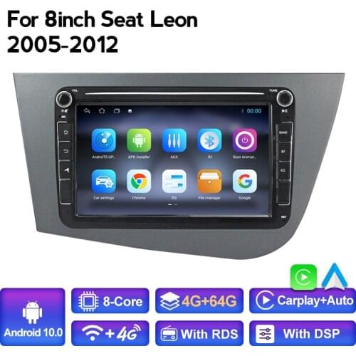 Car Radio 2 Din Radio Car Car DVD For Seat Leon 2 2005 2006 2007 2008 2009 2010 2011 GPS Navigation Car Audio Stereo Android BT
