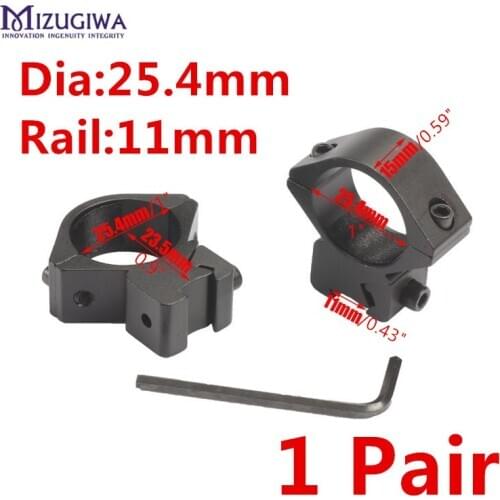 MIZUGIWA Scope Mount 25.4mm/1" Ring Picatinny Base for 11mm Weaver Rail Hunting Rifle Scope Sight Pistol Airsoft Accessories