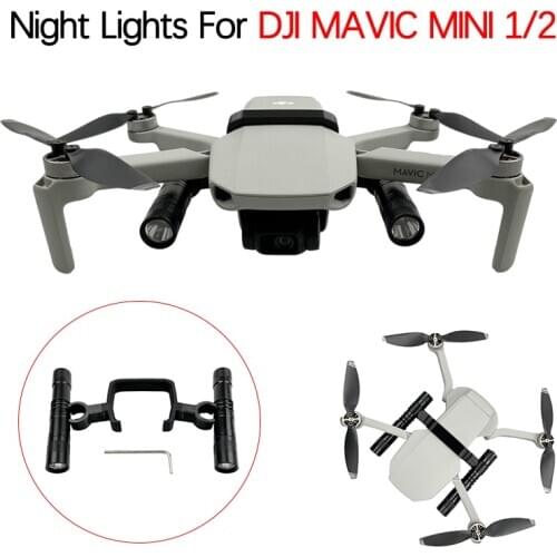 For DJI Mini 1/2 Drone Dual Flashlight Night Flight Searchlight Lamps Mount Bracket LED Night Lights Expansion Kit Accessories